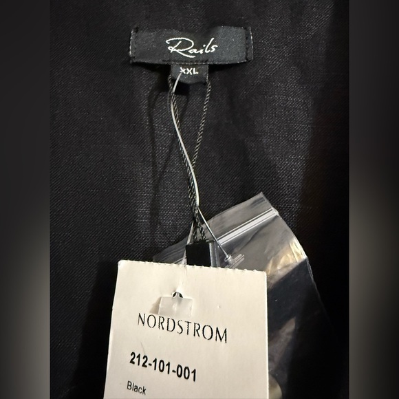 Rails Georgie Black Button-Up Romper Size 2Xl - Picture 7 of 7